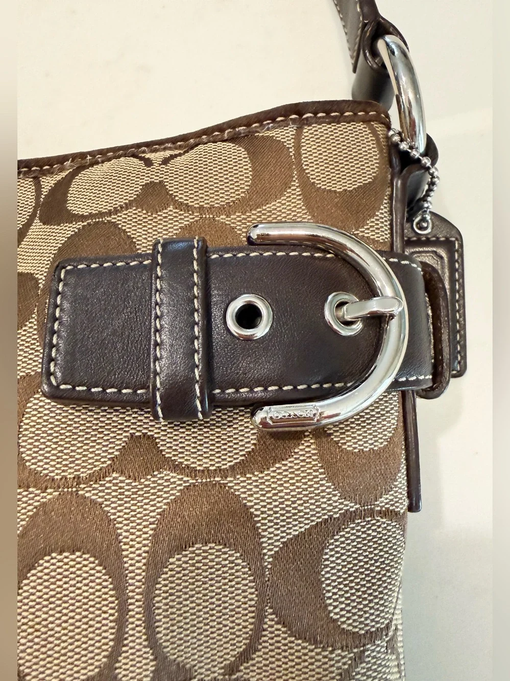 Vintage Y2K Coach Signature Soho Slim Duffle shoulder bag